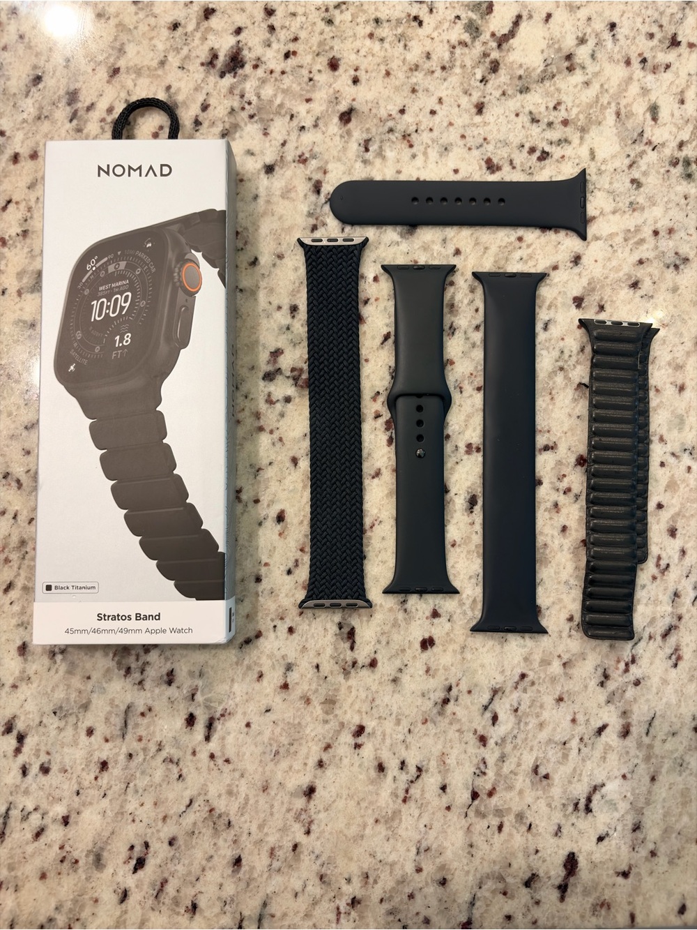 Nomad Black Stratos Apple Watch Bands - Silicone, Woven & Link Styles